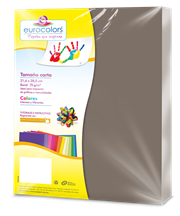 Papel Cortado Eurocolors Carta Gris C/100