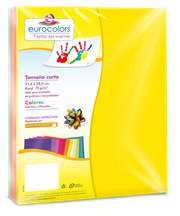 Papel Cortado Eurocolors Carta ArcoiriS Neon C/100